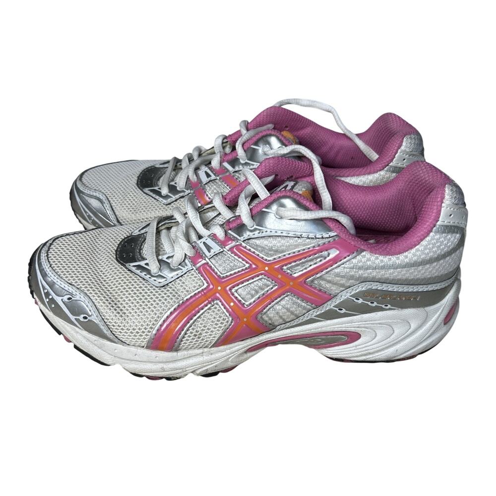 Women Asics Gel Galaxy 4 Size 8 Running Shoes Athletic White Pink